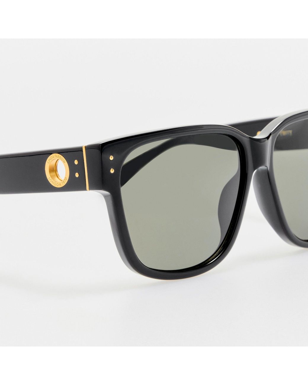 Linda Farrow Black Perry Sunglasses