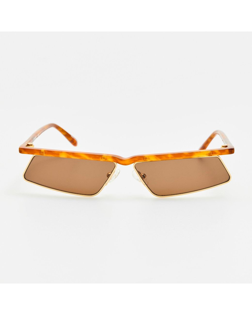 The Attico x Linda Farrow Brown Aria Cat Eye Sunglasses