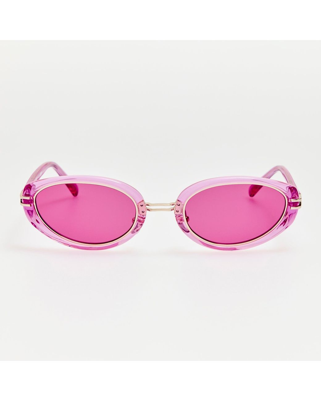 The Attico x Linda Farrow Pink Ambra Sunglasses