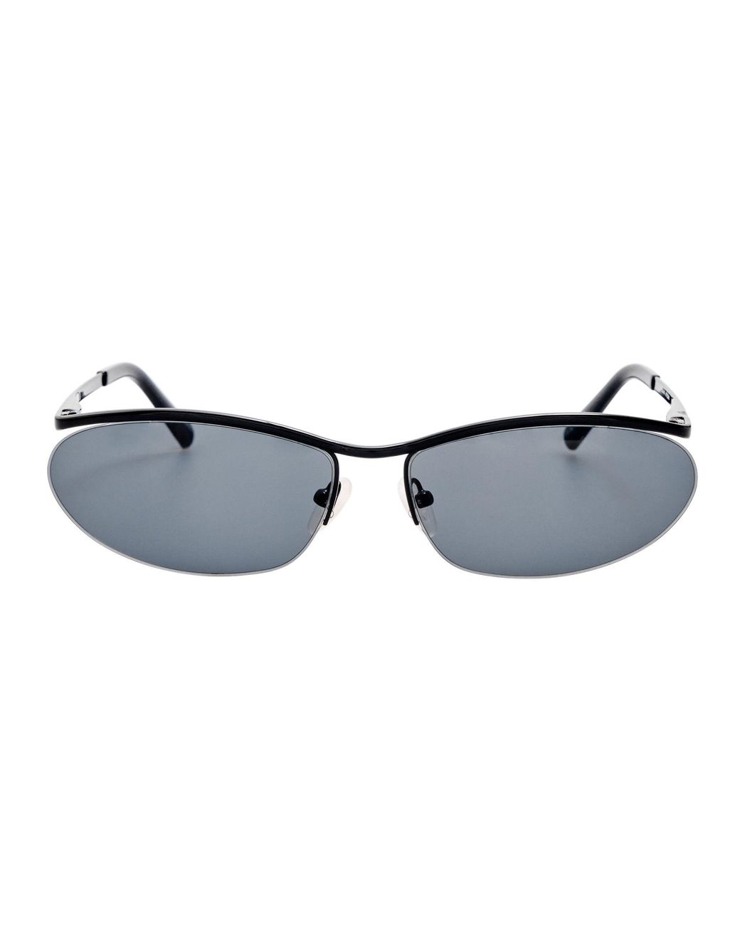 The Attico x Linda Farrow Blue Charlotte Sunglasses