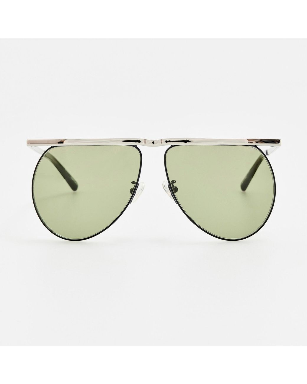 The Attico x Linda Farrow Brown Mina Aviator Sunglasses