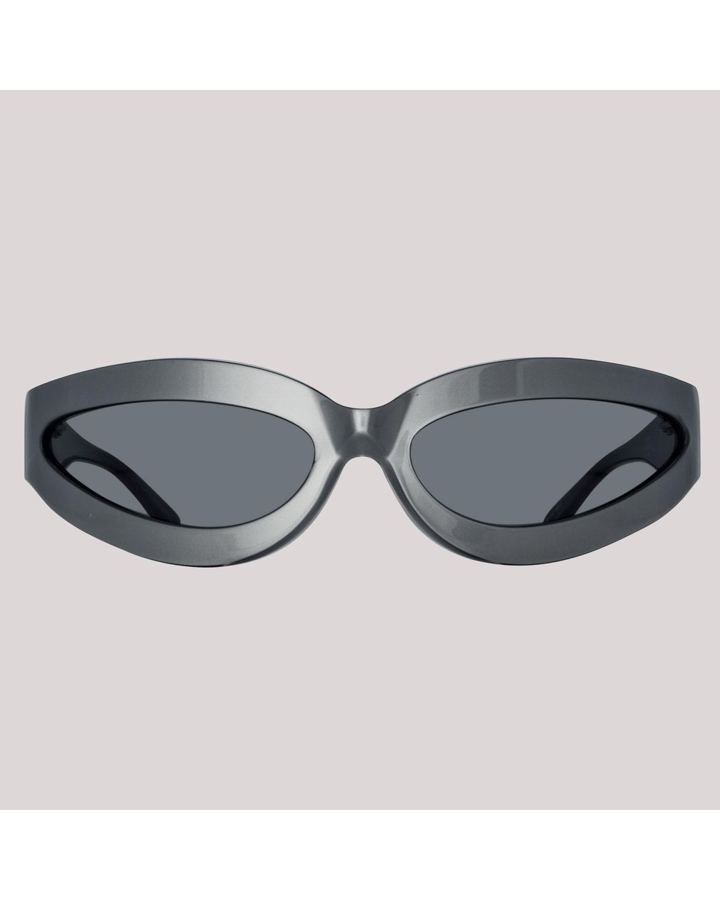 The Attico x Linda Farrow Gray Agnes Wrap Sunglasses