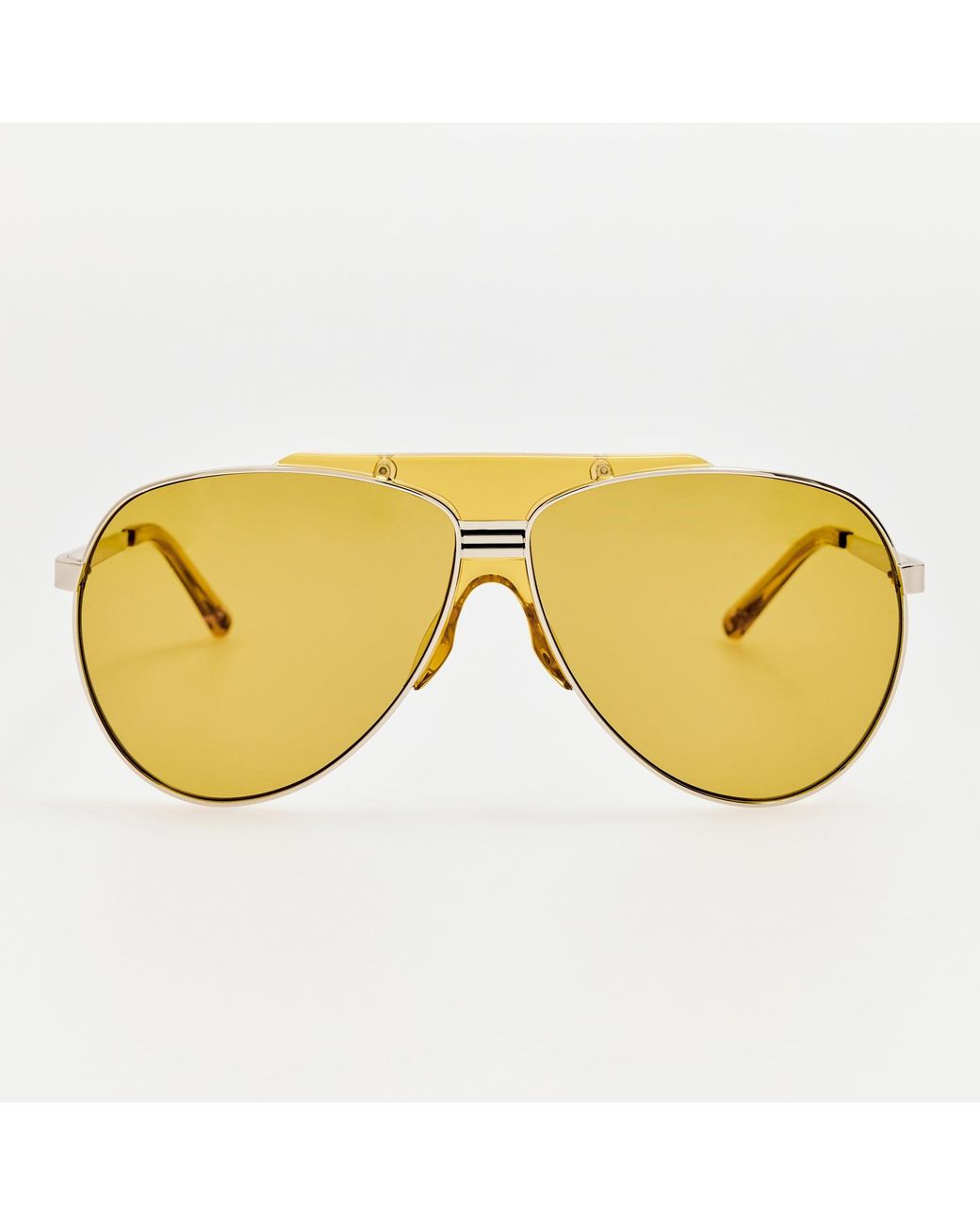 The Attico x Linda Farrow Yellow Amelia Sunglasses