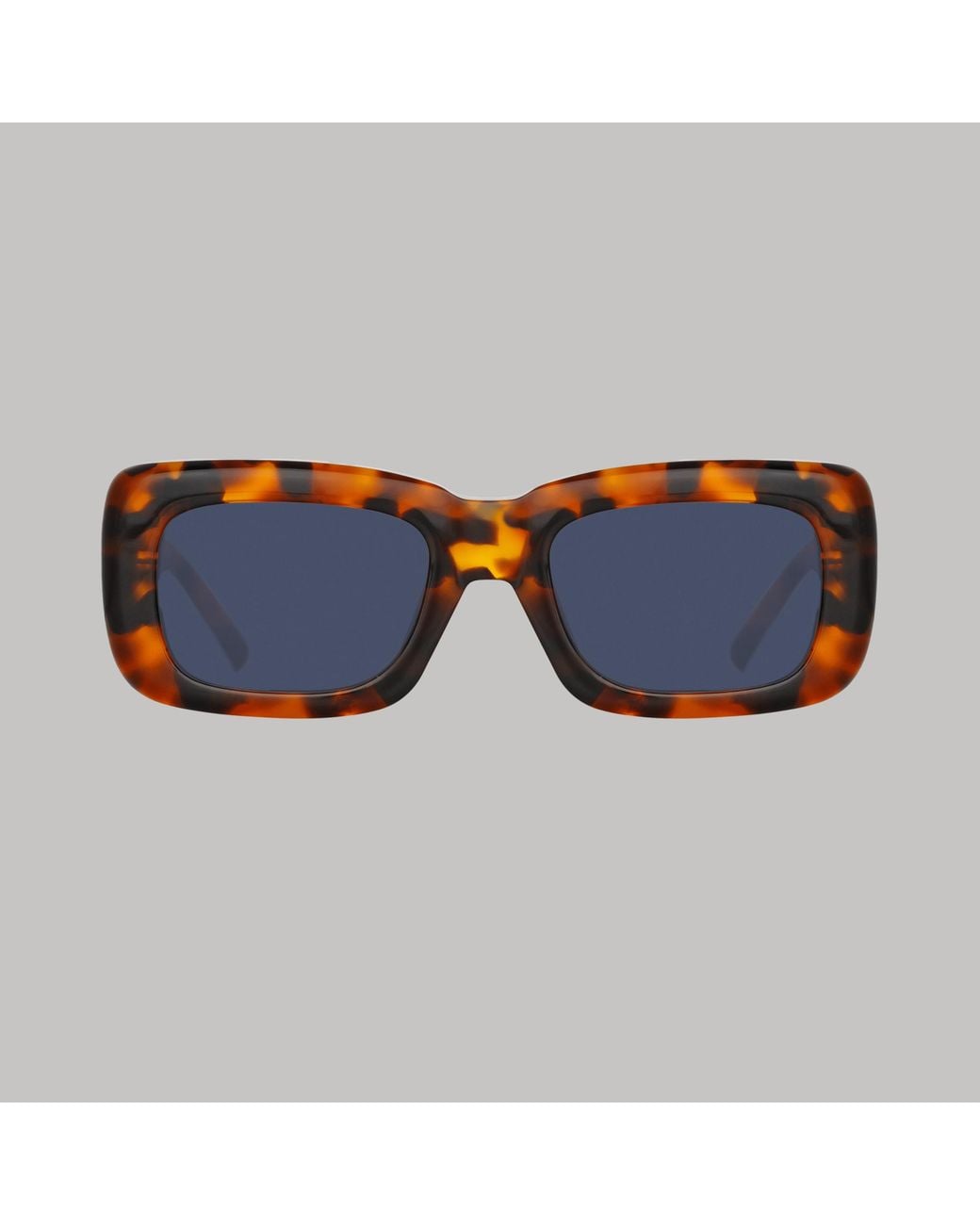 The Attico x Linda Farrow Blue Marfa Rectangular Sunglasses