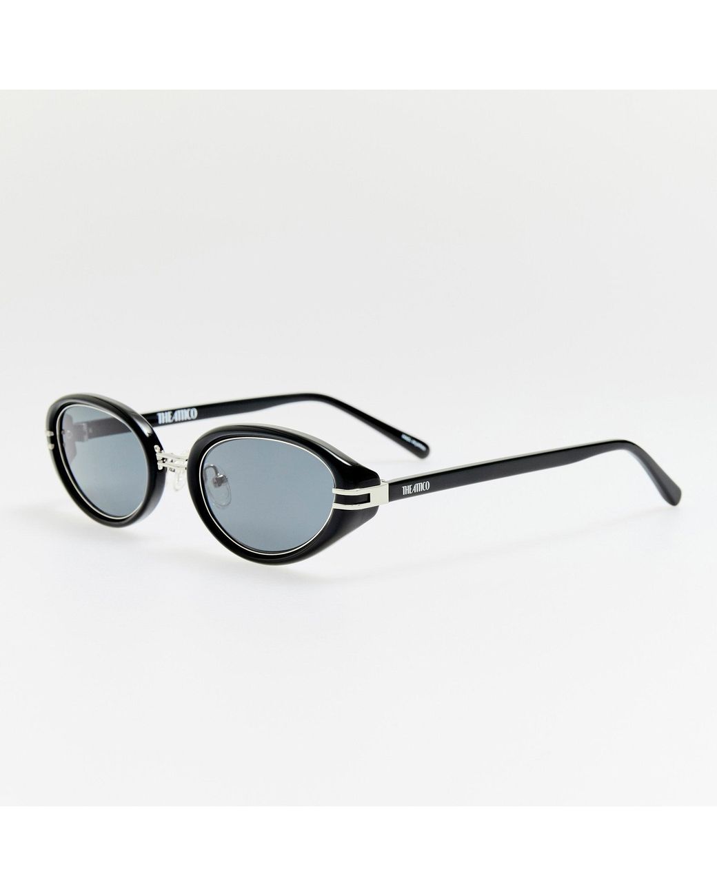 The Attico Brown Ambra Oval Sunglasses