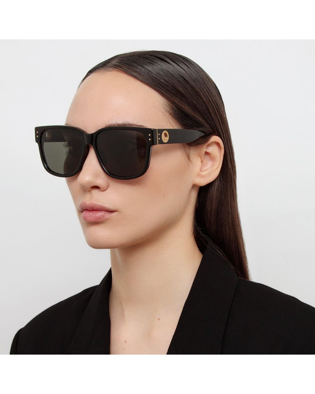 Linda Farrow Black Perry Sunglasses