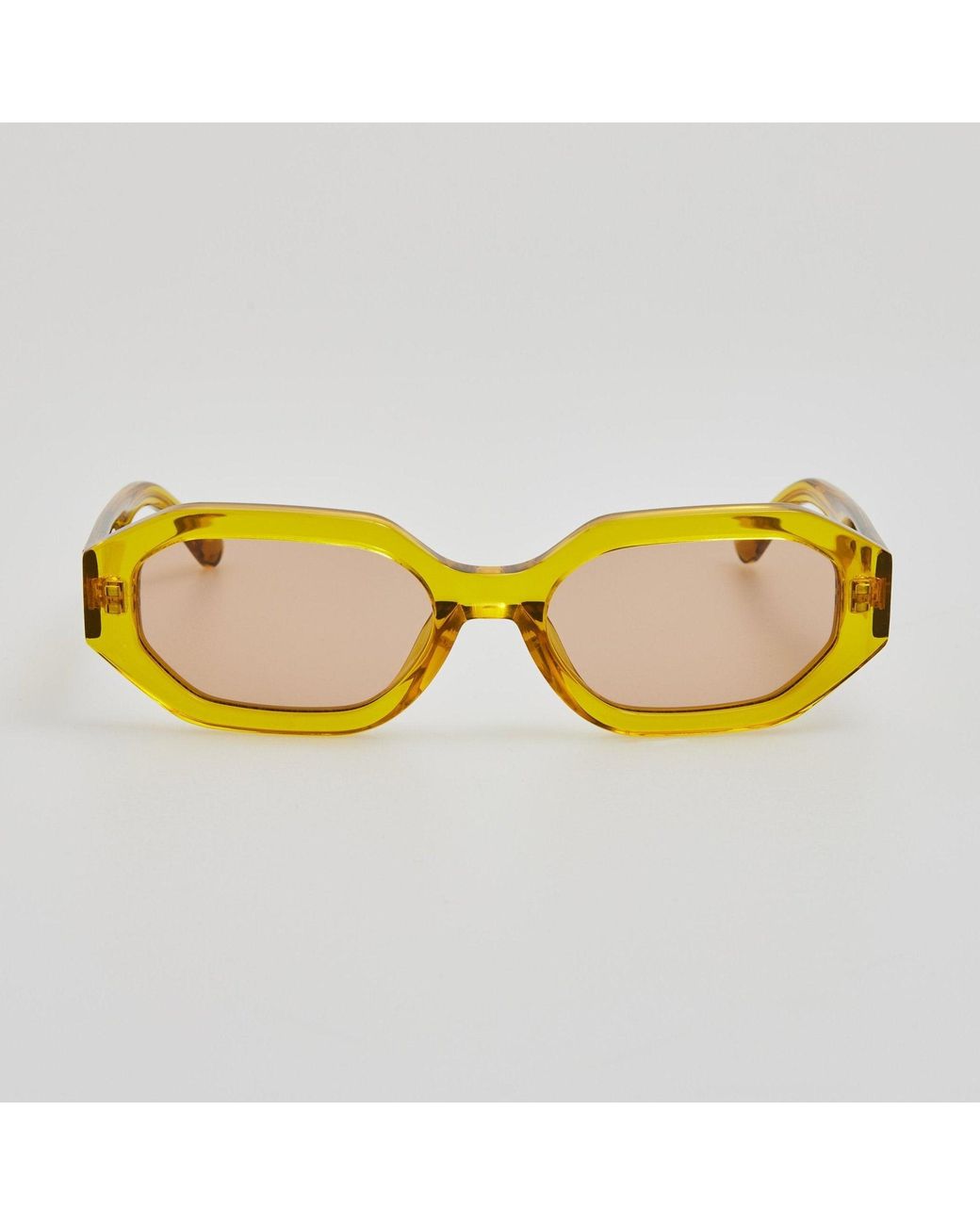 The Attico x Linda Farrow Yellow Irene Sunglasses