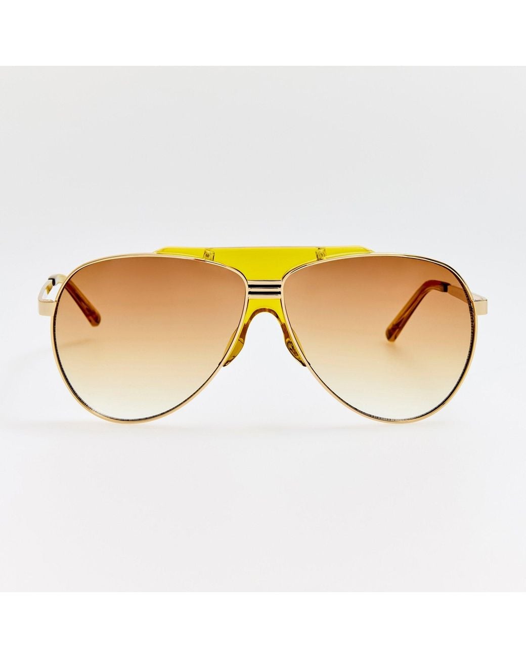 The Attico x Linda Farrow Brown Amelia Sunglasses