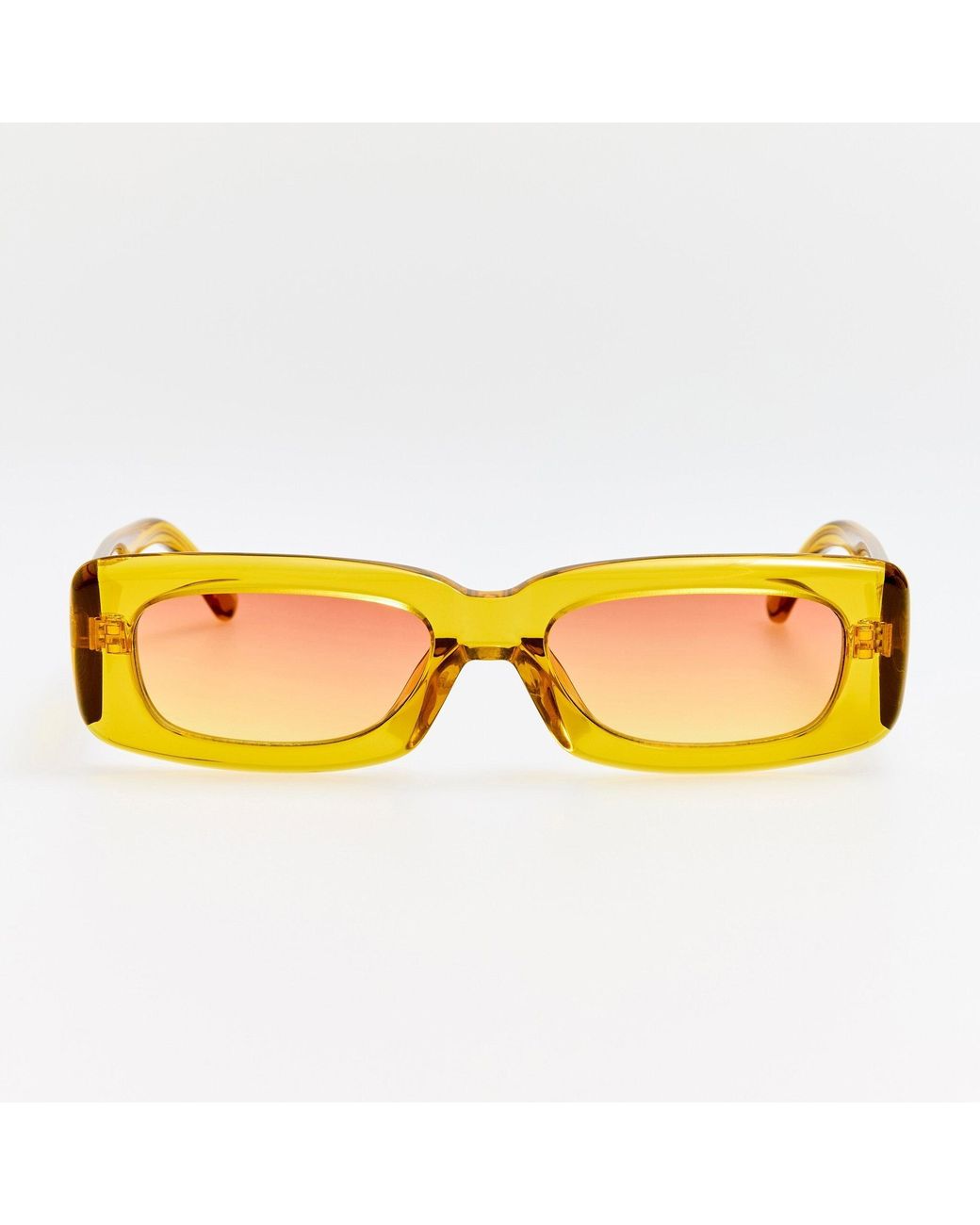The Attico x Linda Farrow Yellow Mini Marfa Sunglasses