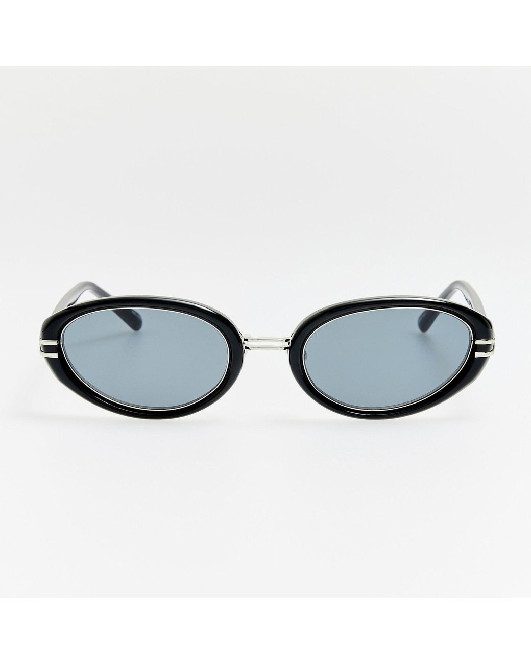 The Attico Brown Ambra Oval Sunglasses