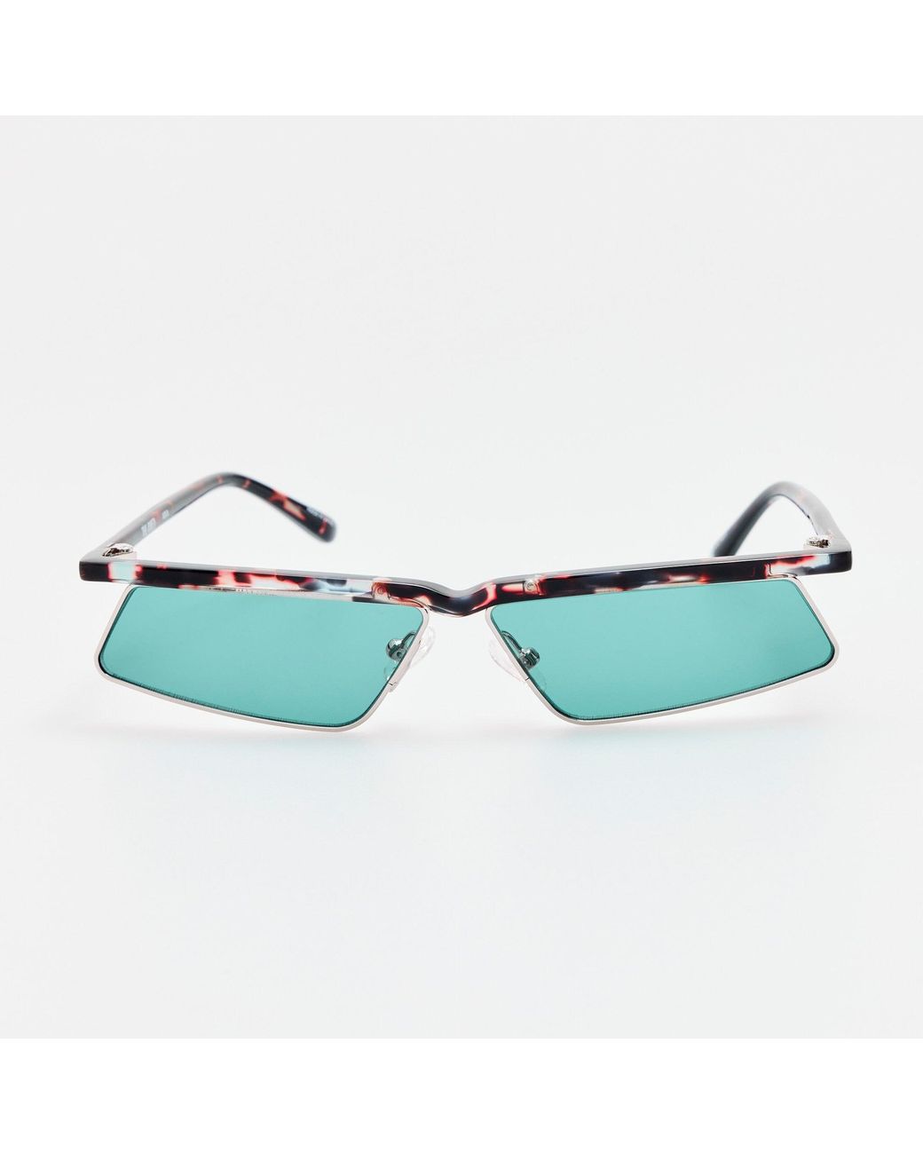 The Attico x Linda Farrow Blue Aria Cat Eye Sunglasses