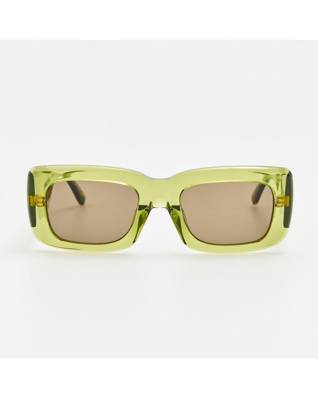 The Attico x Linda Farrow Multicolor Marfa Rectangular Sunglasses