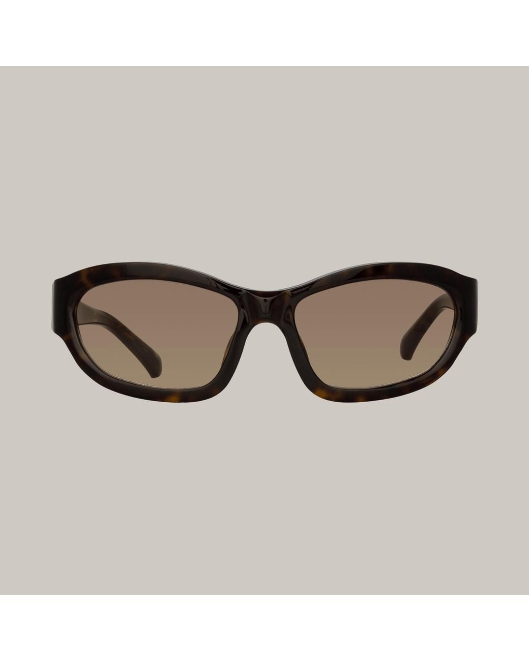 Linda Farrow Brown Wrap Sunglasses