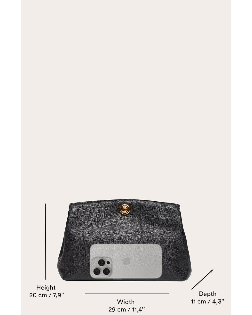 Liffner Brown Pushlock Pouch Walnut Nubuck