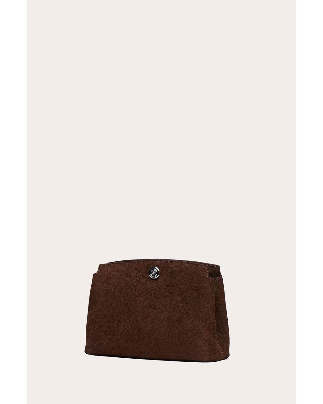 Liffner Brown Pushlock Pouch Walnut Nubuck