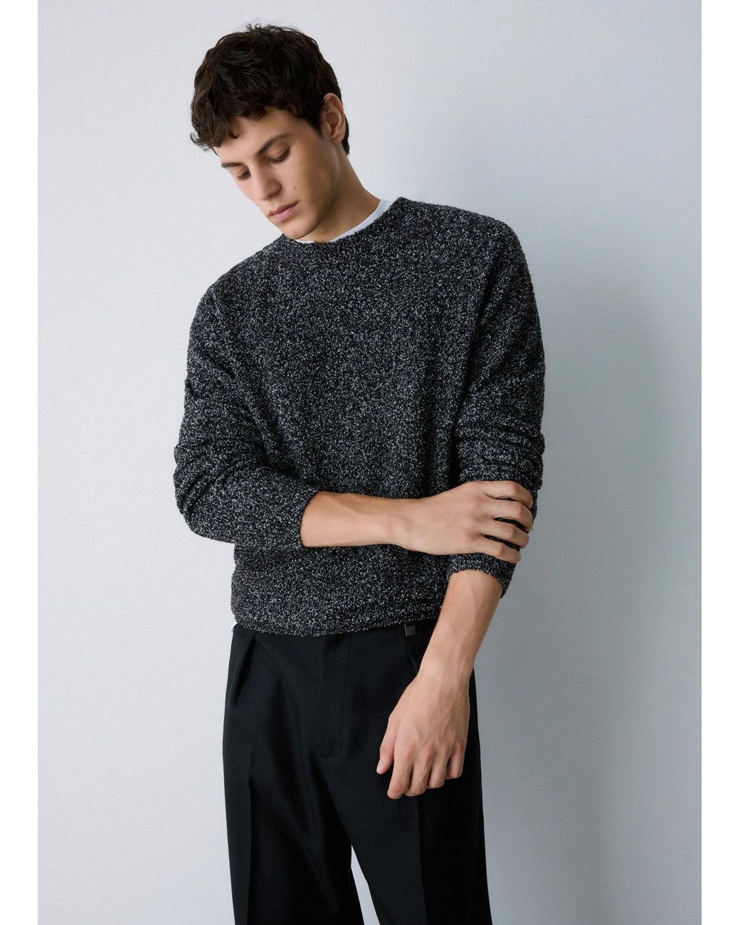 Pull En Bouclé Liu Jo pour homme en coloris Gray