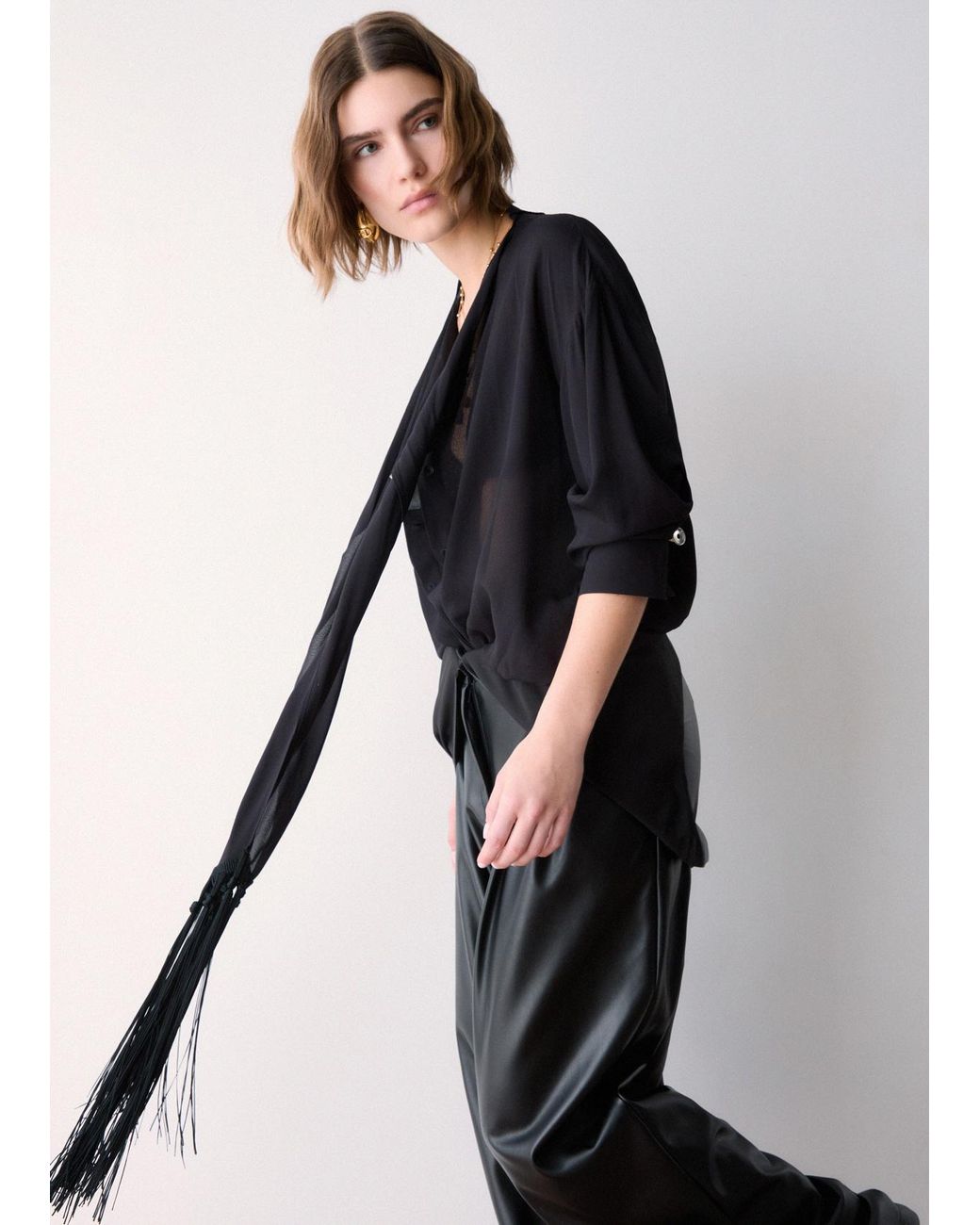 Camicia Con Sciarpa di Liu Jo in Black