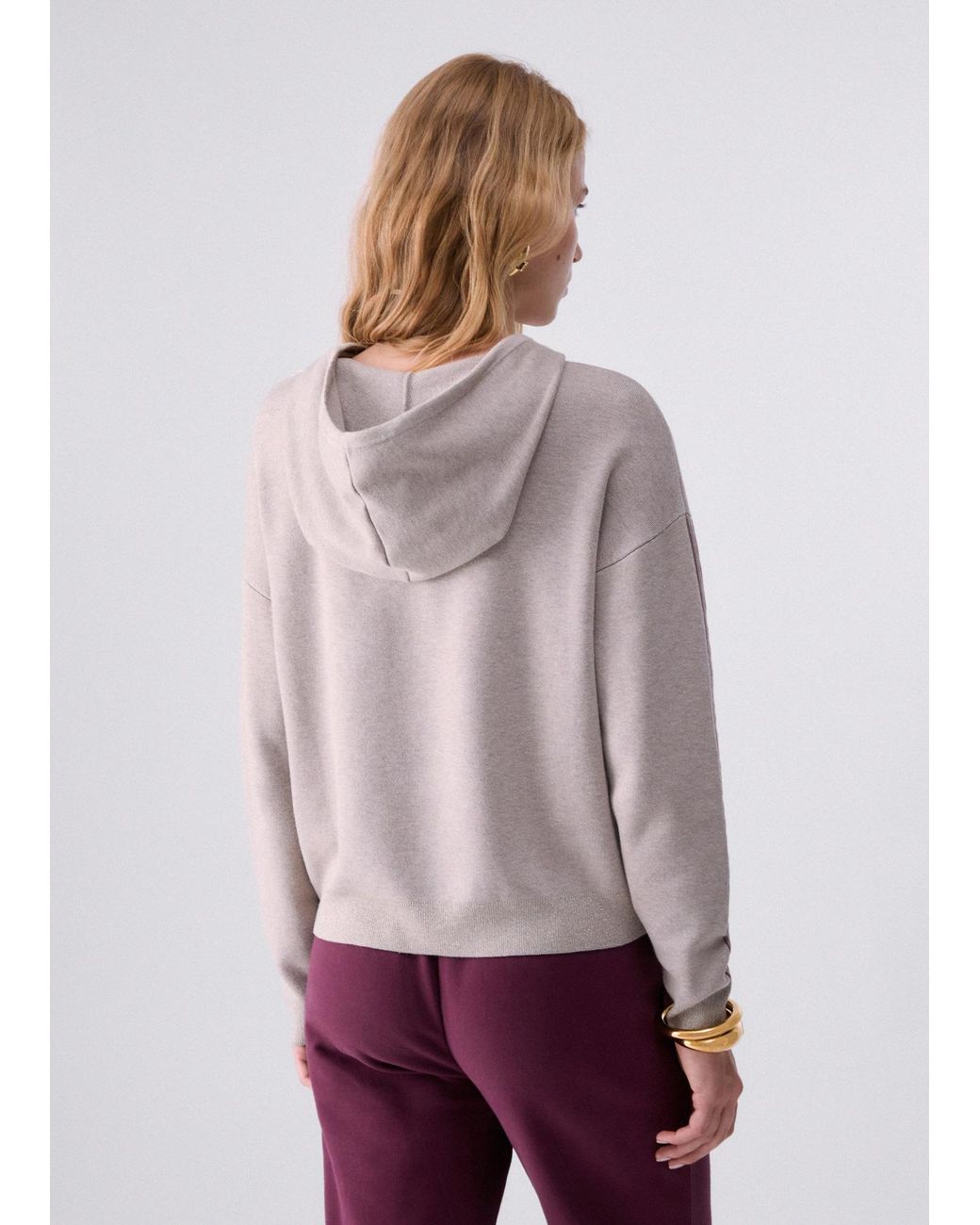 Punto Jacquard Con Capucha Liu Jo de color Purple