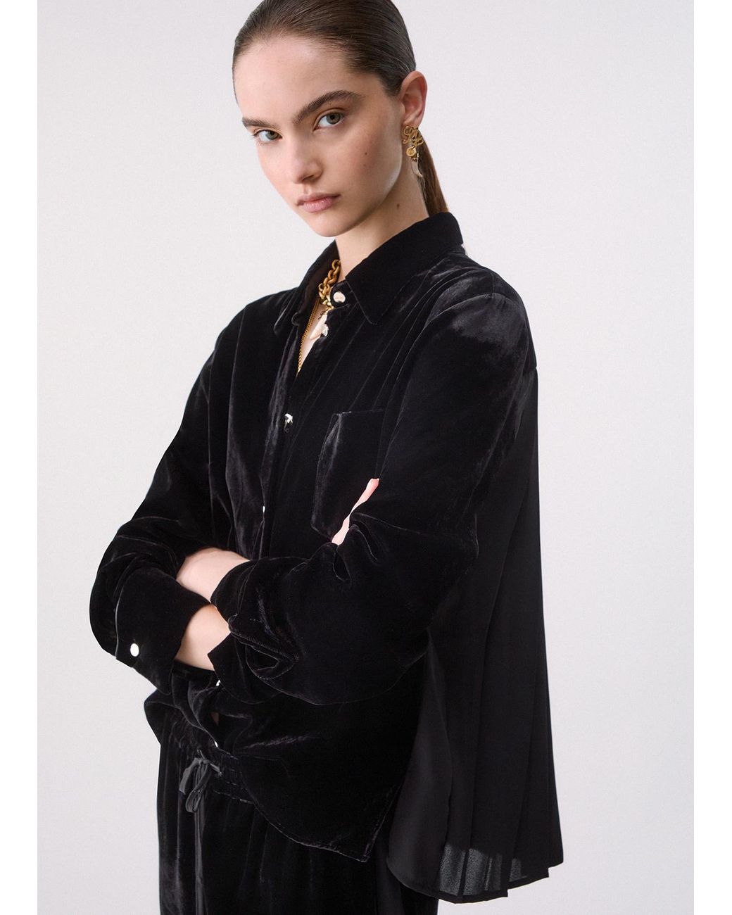 Liu Jo Black Samtbluse