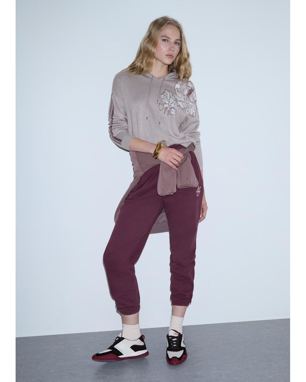 Punto Jacquard Con Capucha Liu Jo de color Purple