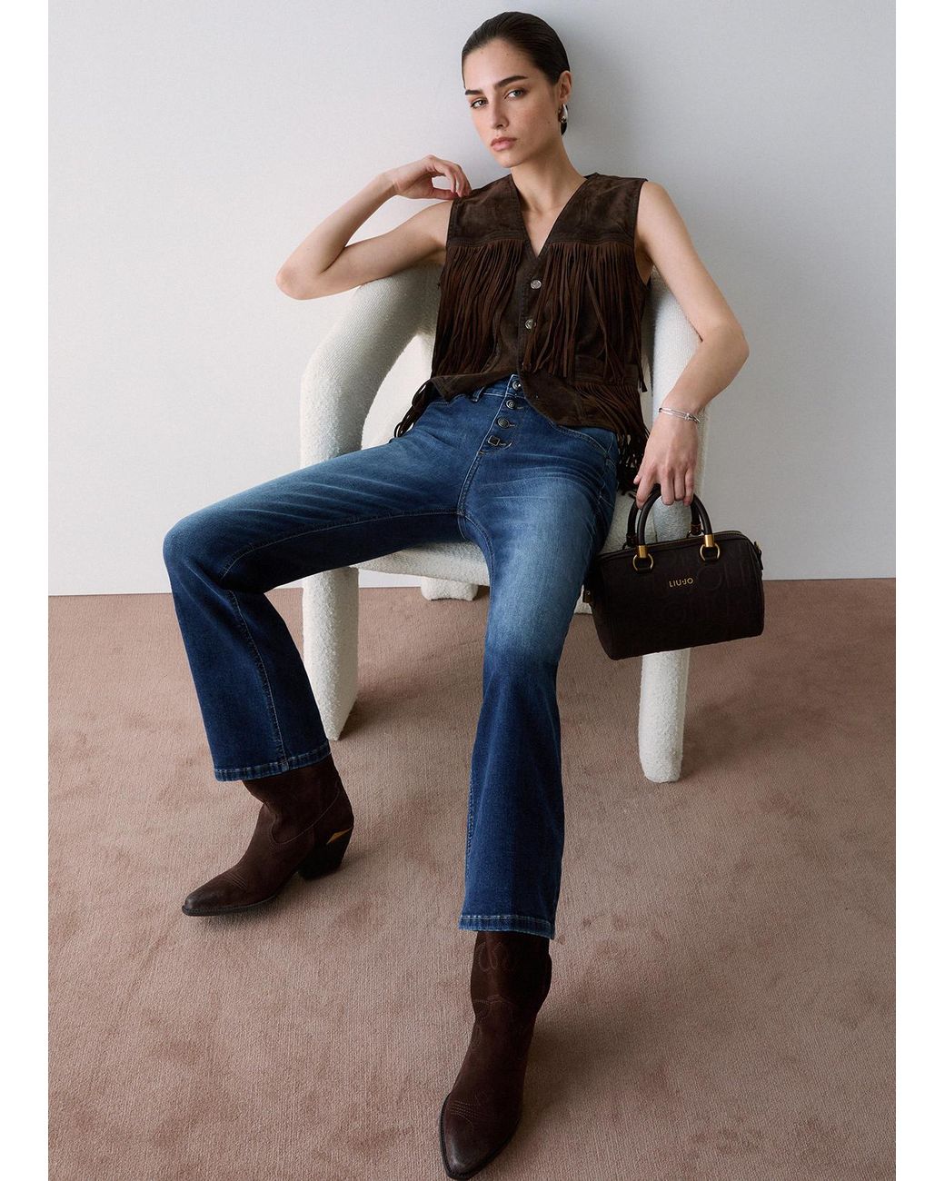 Vaqueros Bootcut Con Botones De Joya Liu Jo de color Blue