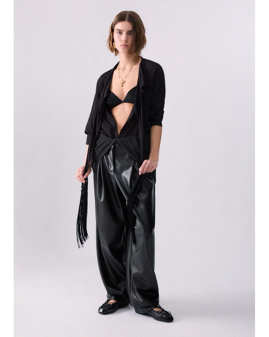 Camicia Con Sciarpa di Liu Jo in Black