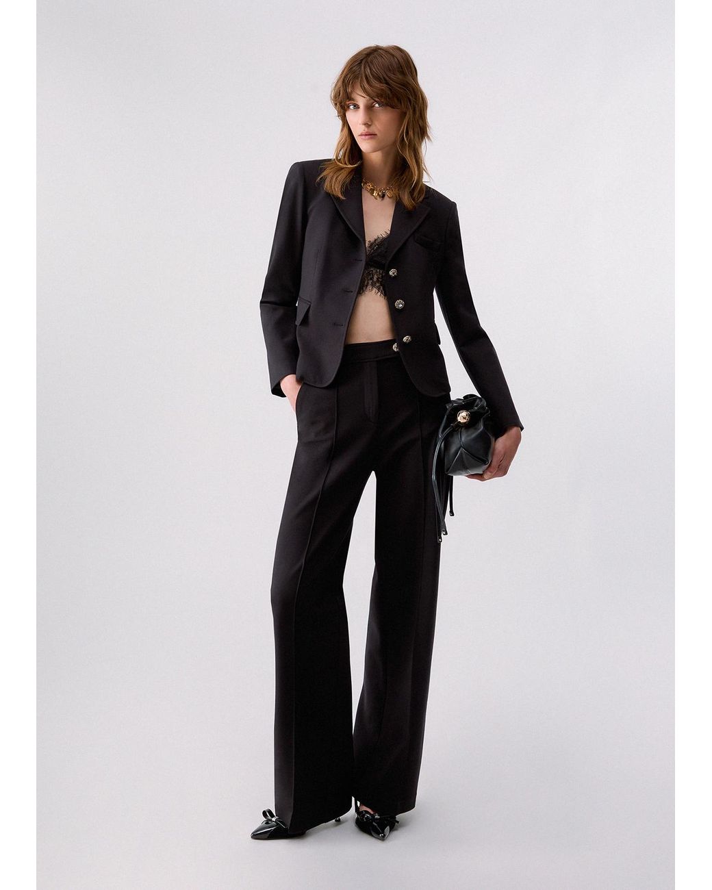 Blazer Slim Fit Liu Jo de color Black