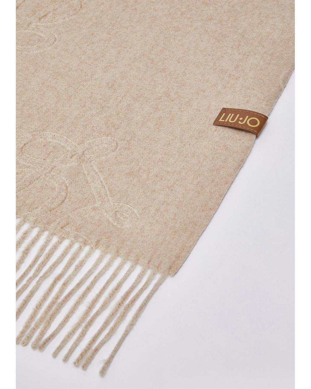 Stola Con Logo Monogram di Liu Jo in Natural