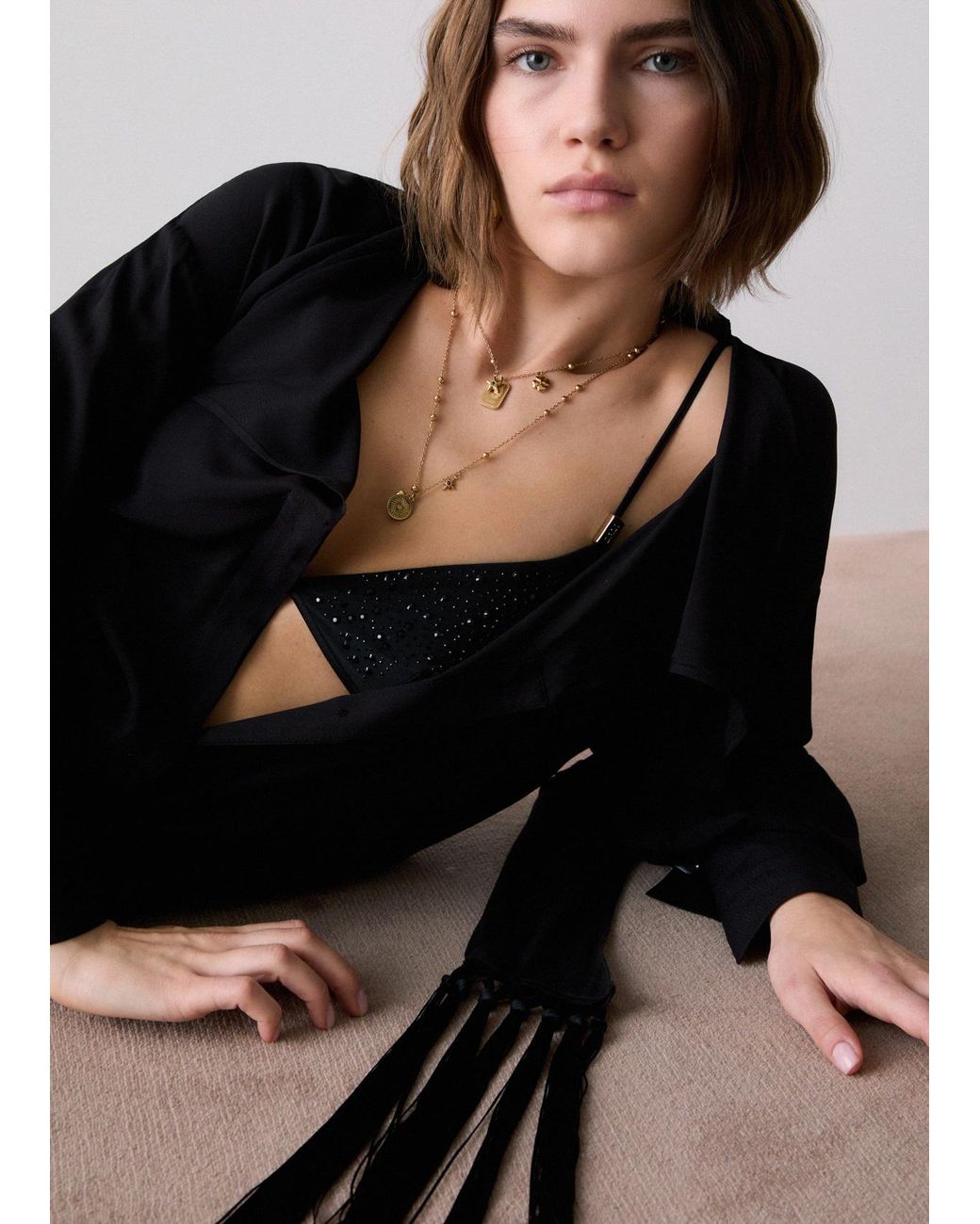 Camicia Con Sciarpa di Liu Jo in Black