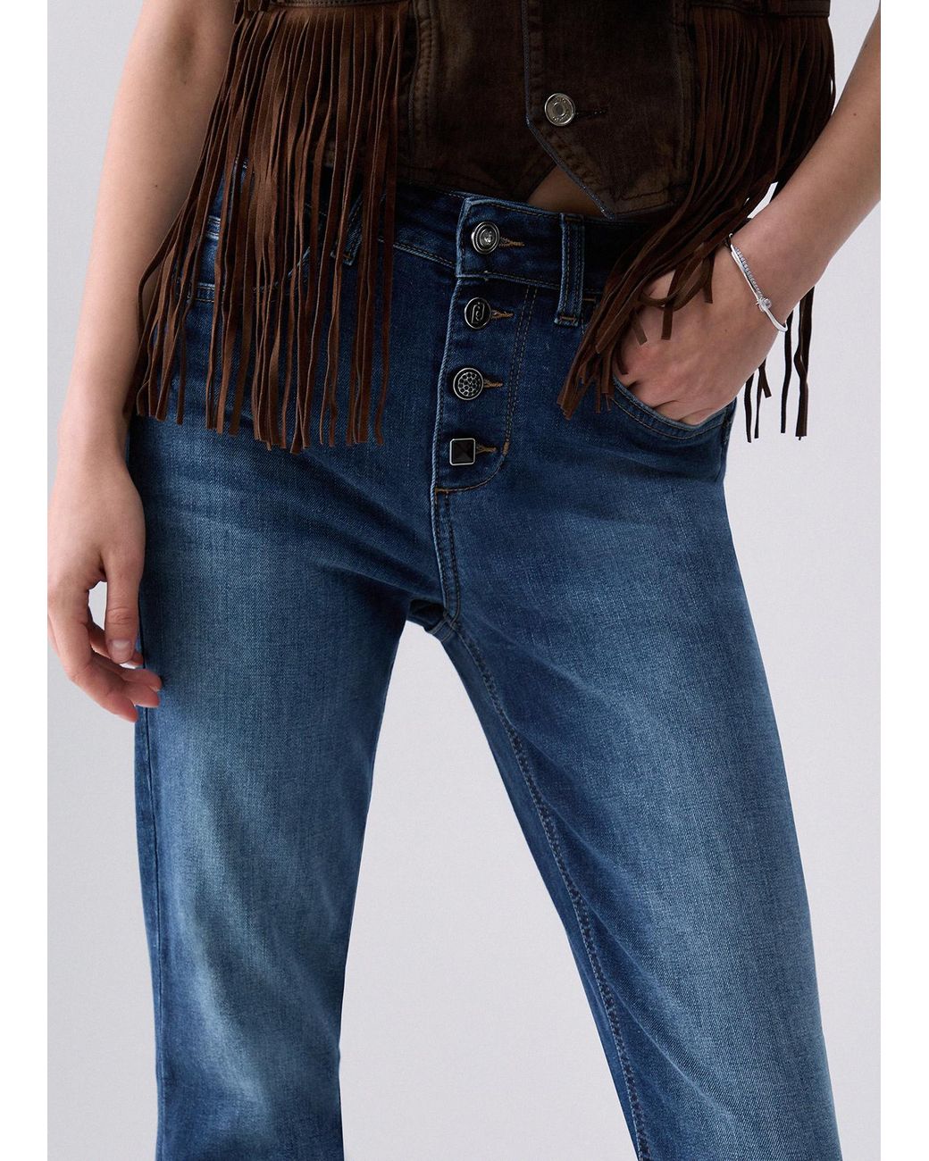 Vaqueros Bootcut Con Botones De Joya Liu Jo de color Blue