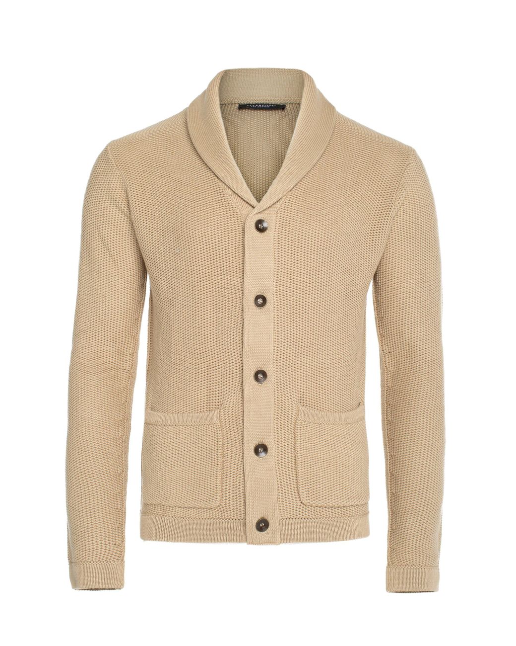 Liverpool Jeans Company Cotton Knit Cardigan in Khaki (Natural) for Men ...