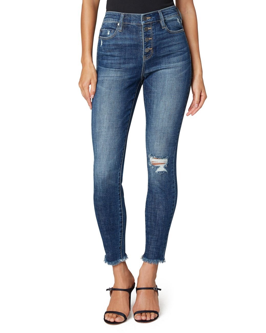 Liverpool Jeans Company Abby Hi-rise Ankle Skinny With Exposed Button ...