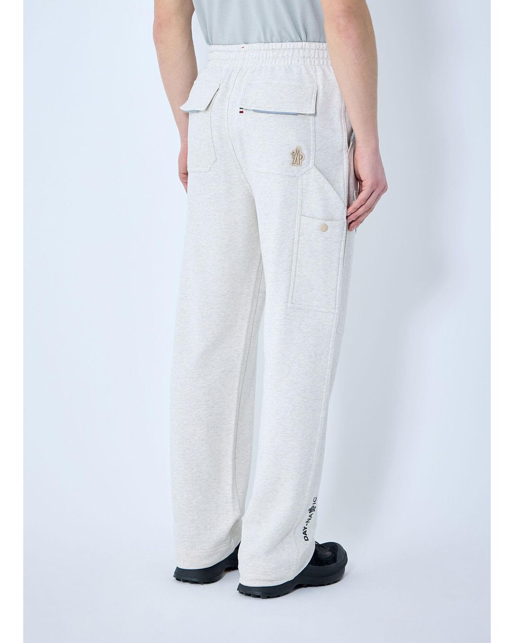 Moncler Blue Logo Patch Track Pants for men