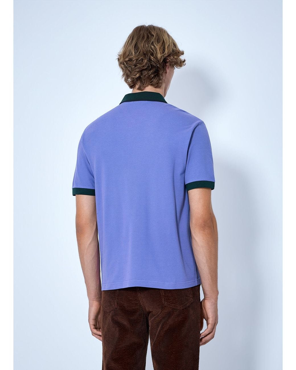 Marni Blue Cotton Polo Shirt for men