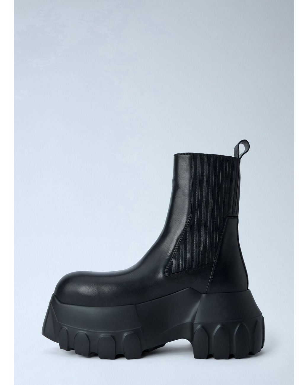 Rick Owens Blue Beatle Mega Tractor Boots for men