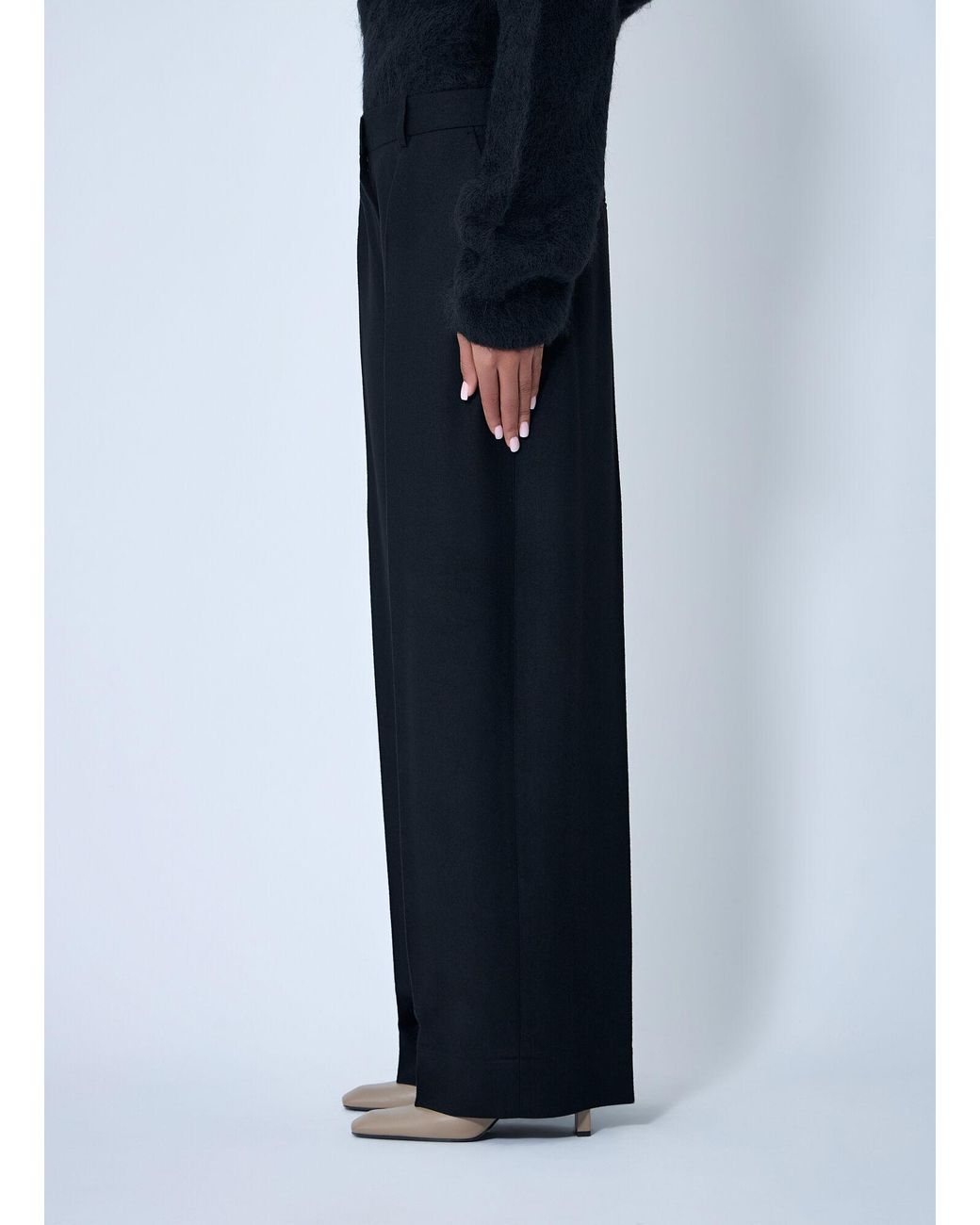 Totême Blue Wide Flannel Pants