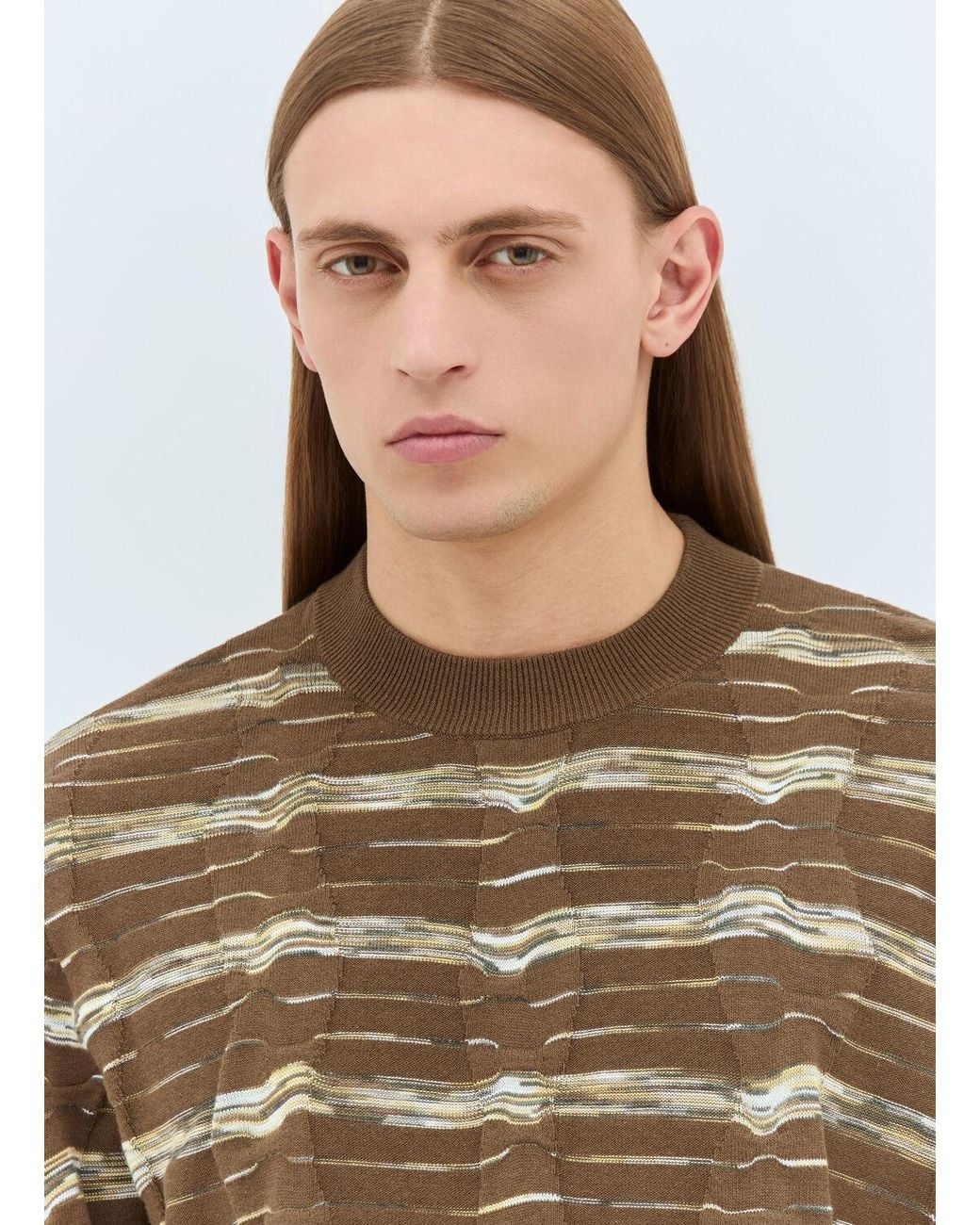 Brain Dead Brown Space-Dye Sweater for men