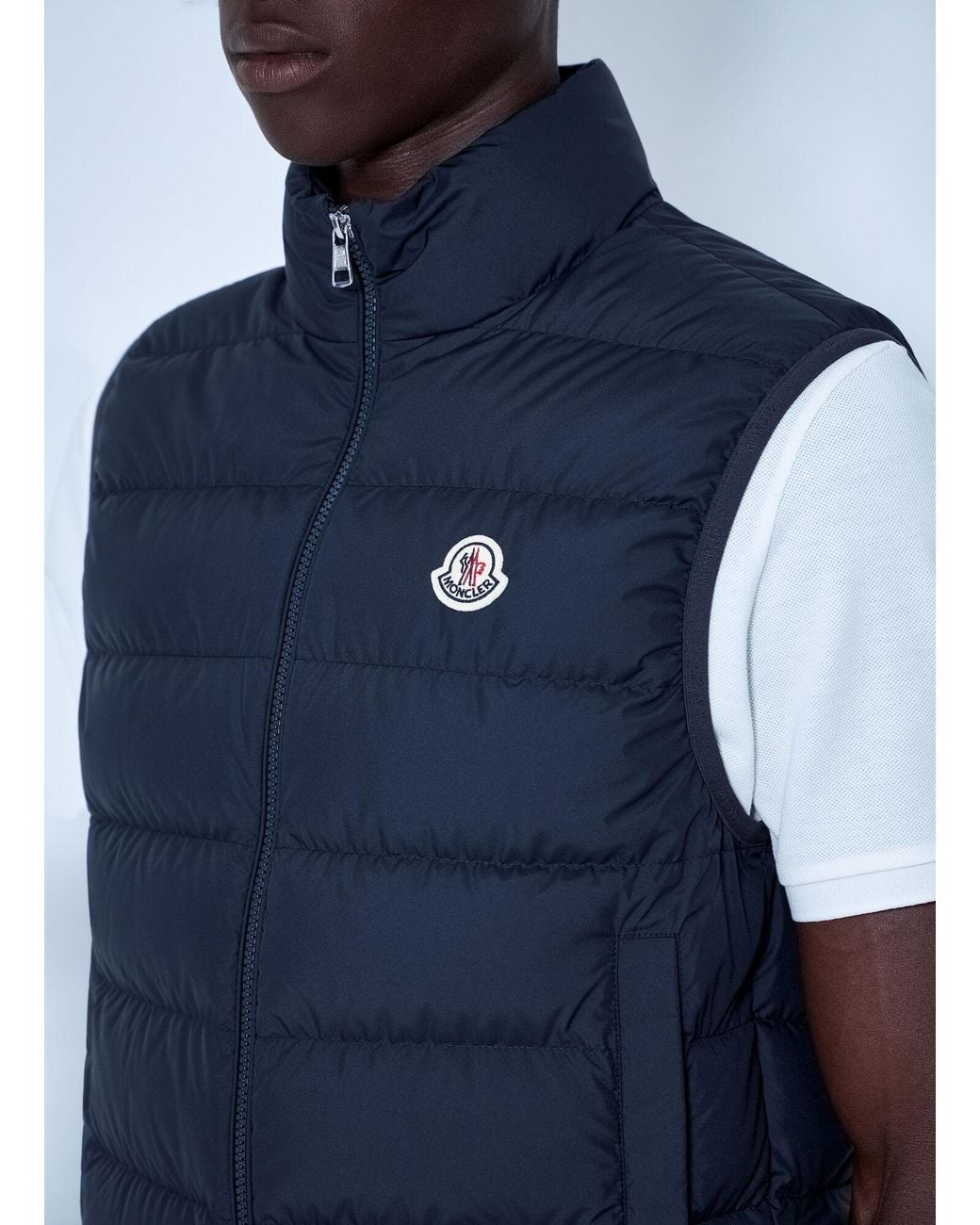 Moncler Blue Contrin Down Gilet for men