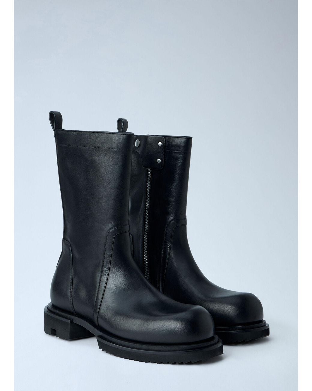 Rick Owens Blue Creeper Elastic Boots for men