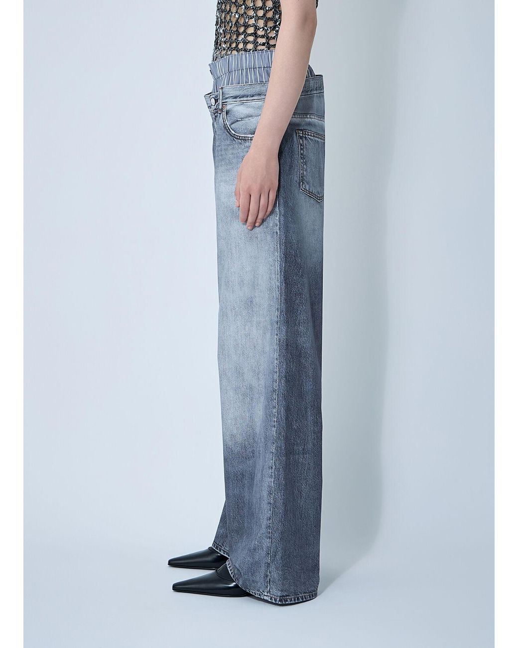 Acne Blue Printed Pants