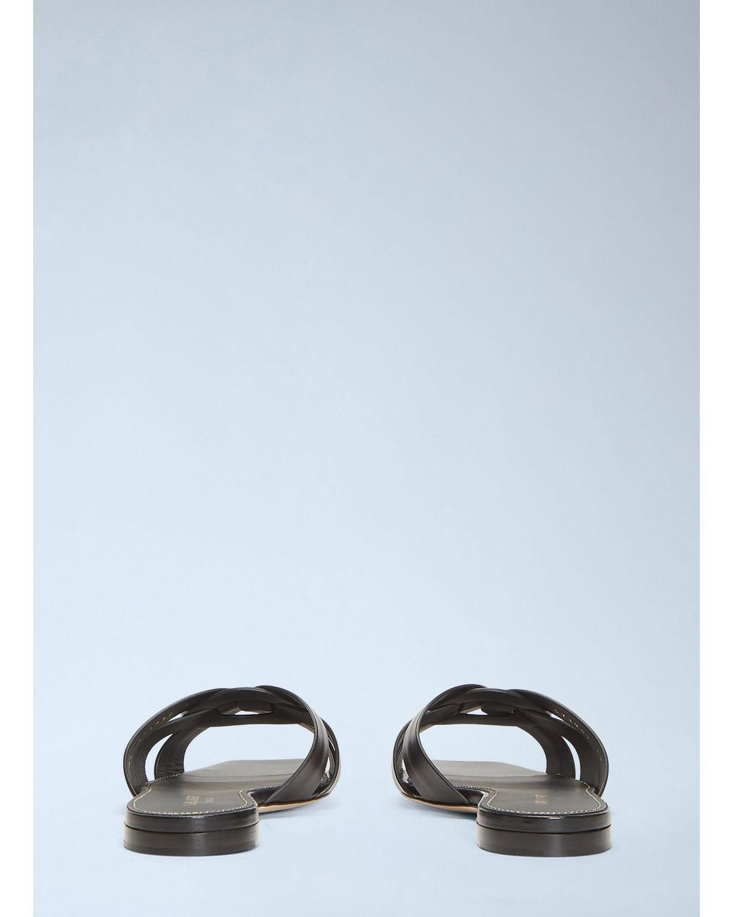 Saint Laurent Black Tribute Sandals
