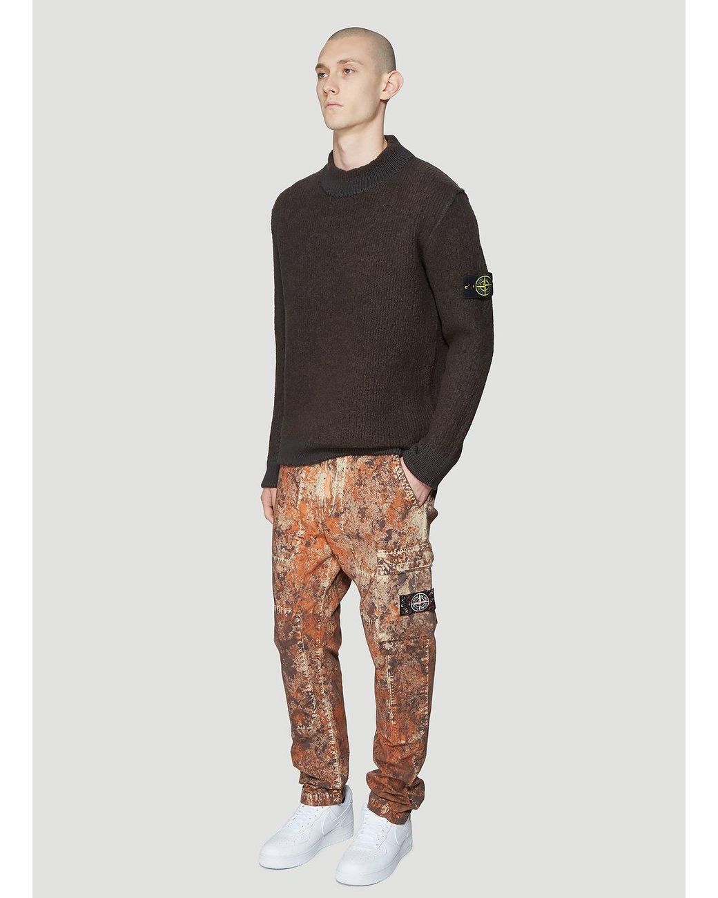 Stone Island Paintball Camo Cargo Trousers in Brown for Men | Lyst