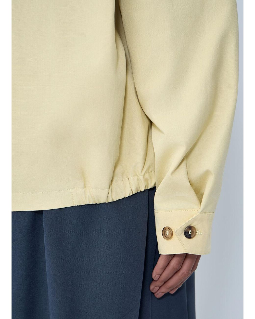 Miu Miu Natural High-Neck Zip Jacket