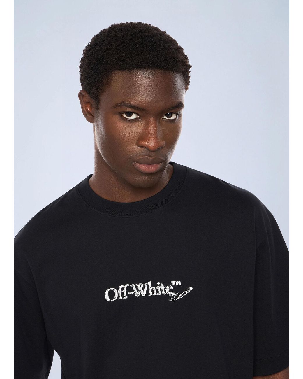 Off-White c/o Virgil Abloh Black Scribble Arrow Skate Logo T-Shirt for men