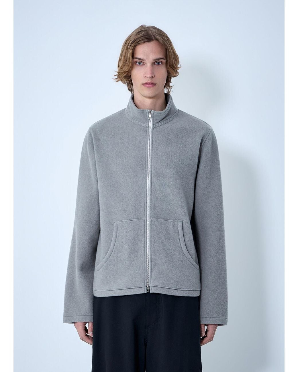 Rier Gray Full-Zip Fleece Jacket