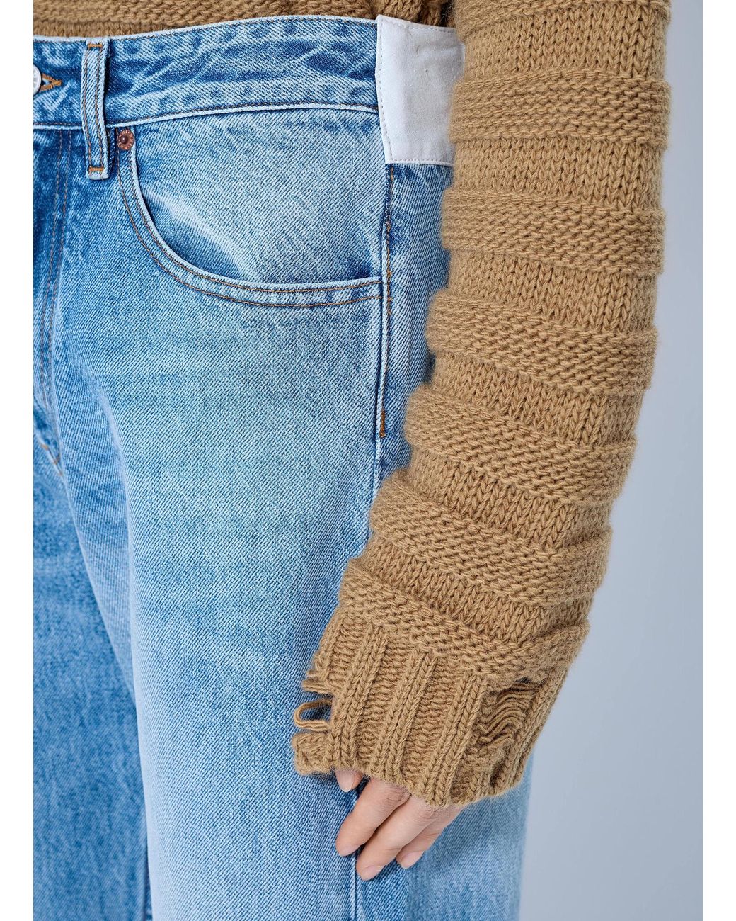 MM6 by Maison Margiela Blue Wide-Leg Denim Jeans