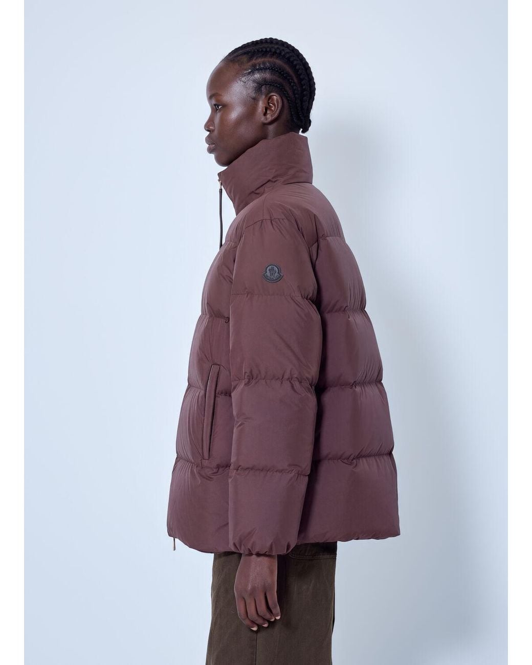 Moncler Purple Vivantesse Short Down Jacket