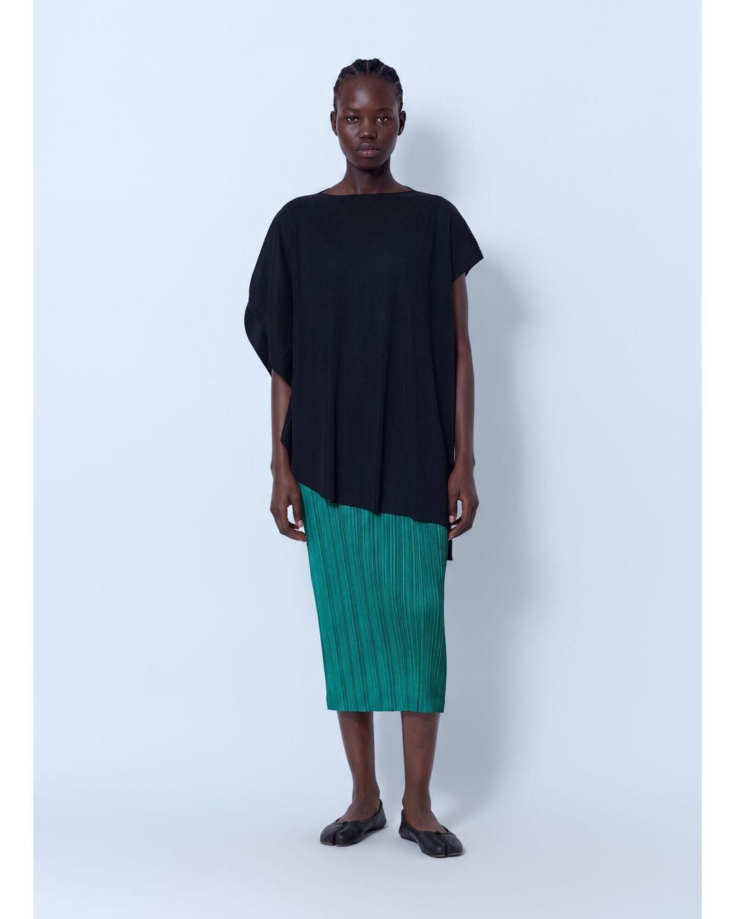 Pleats Please Issey Miyake Green Thicker Bottoms 1 Midi Skirt