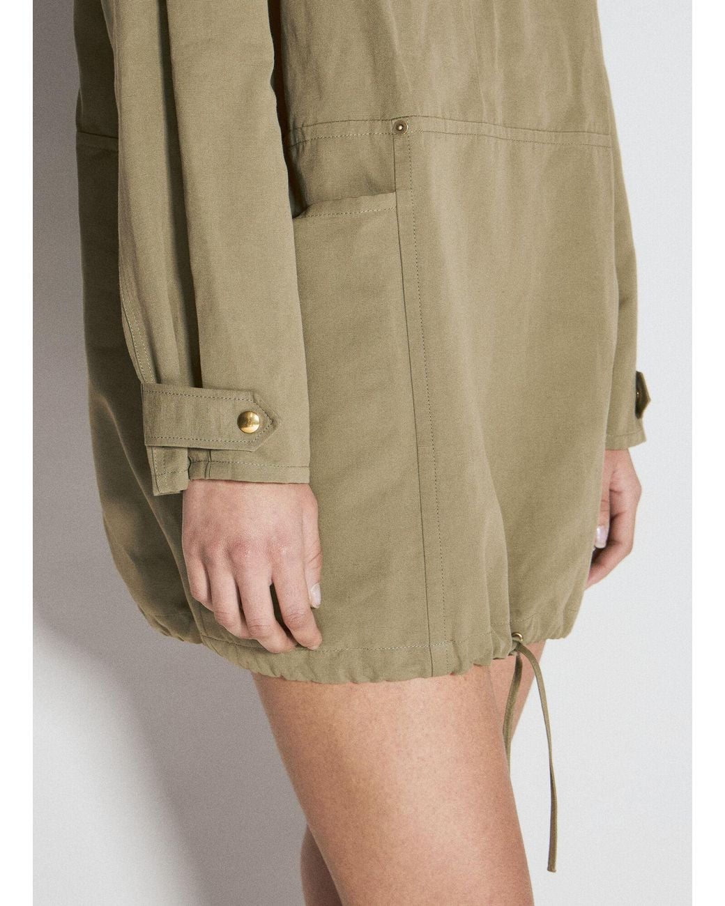 Prada Green Half-Zip Long Sleeve Dress