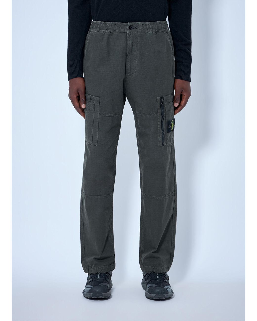 Stone Island Blue Cargo Utility Pants for men